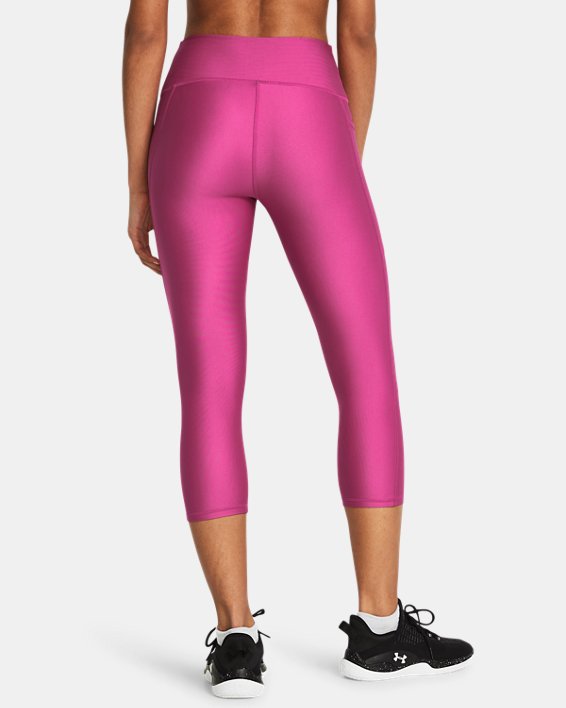 Women's HeatGear® No-Slip Waistband Capris, Pink, pdpMainDesktop image number 1